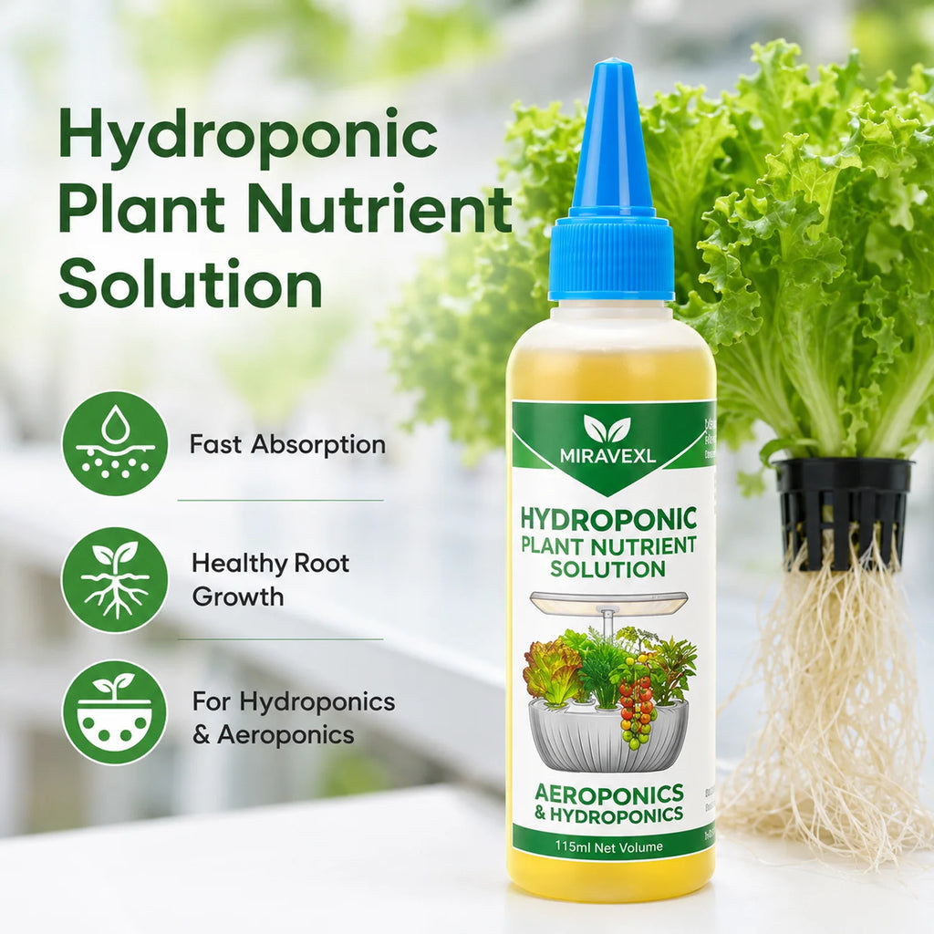 MIRAVEXL All-Purpose Hydroponic Nutrients | 115ml Slow Release Liquid Plant Food for Lush Indoor Gardens, Potted Plants, Flowers Oasis Select 5 bottle (115 ml)