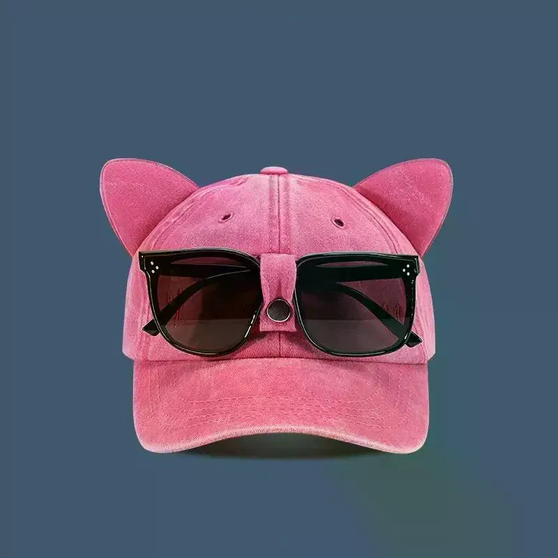 Gorras Embroidered Cat Ear Baseball Cap Women очки солнцезащитные женск 모자 UV Protection Summer Sunhat zomer pet dames Oasis Select