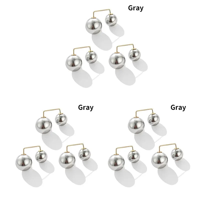 3/12PCS Pearl Non-Slip Safety Pins Dress Brooch Decoration Dress Waist Fastening Pins Collar Adjustment Scarf Fashion Versatile Oasis Select 9pcs Grey