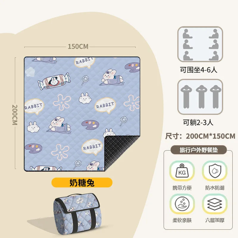 Picnic Mat Moisture-proof Mat Thickened Outdoor Camping Mat Music Festival Cushion Beach Mat Portable Floor Mat Oasis Select 150x200 Multiplayer