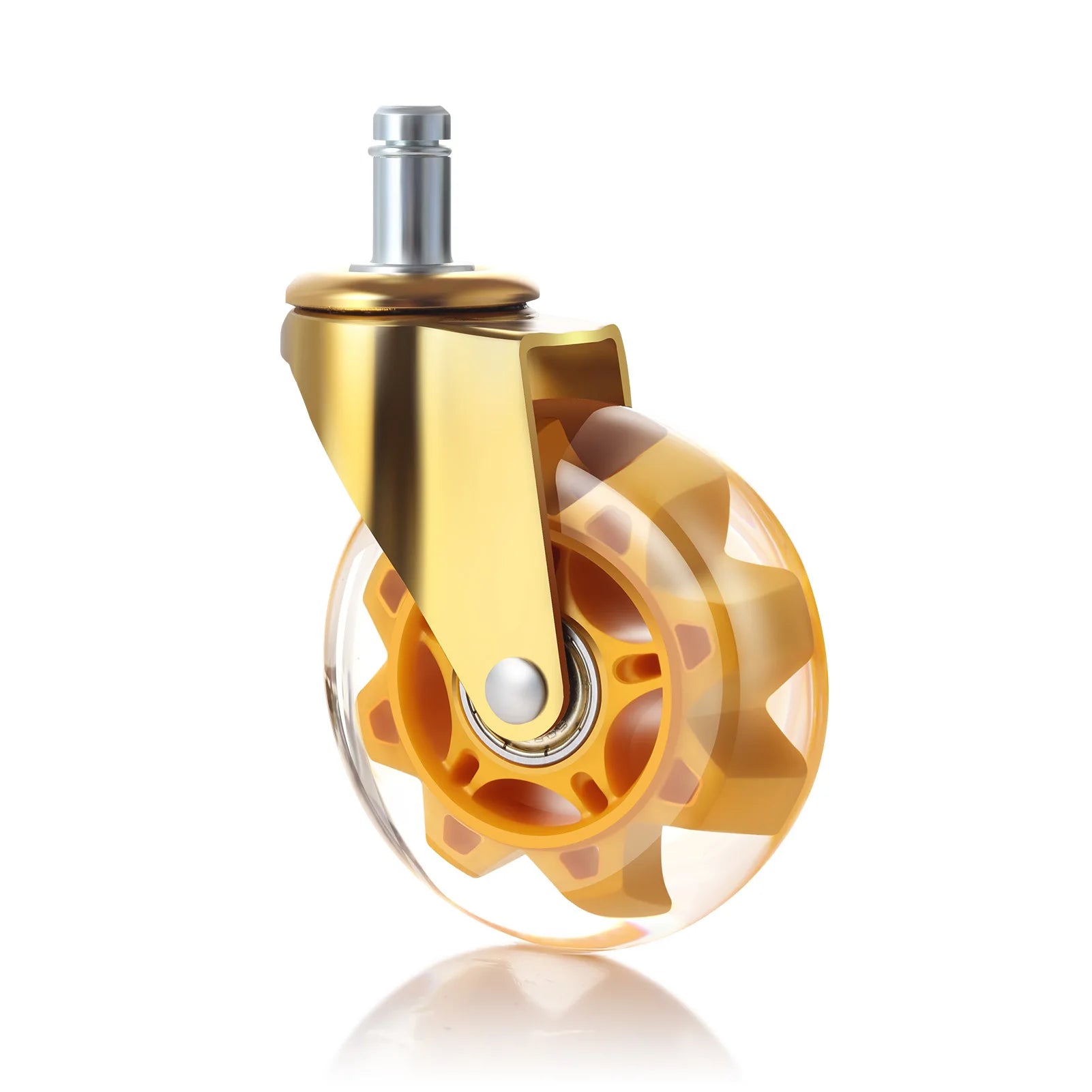 5PCS Office Chair Caster Wheels 3 Inch Swivel Rubber Caster Wheels Replacement Soft Safe Rollers Furniture Hardware Oasis Select 5pcs gold 3 inch
