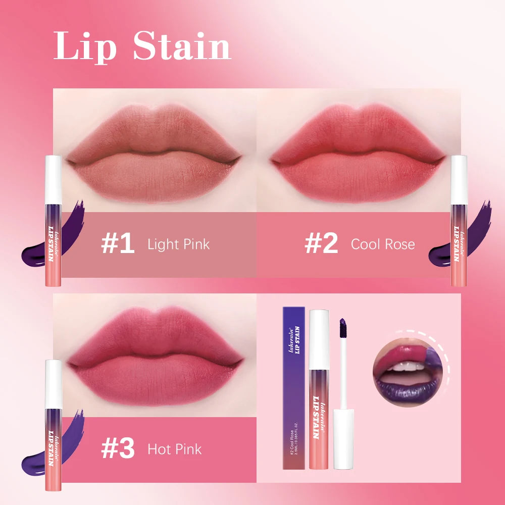 Lakerain Waterproof Peel-Off Matte Lip Stain Tint – 3 Shades Peel-Off Lip Stain Oasis Select