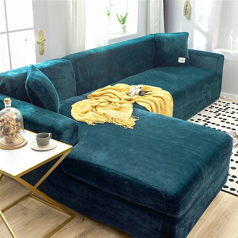 Light Luxury Simple and Modern Sofa Cover Full Coverage Elastic and Anti-slip Universal Nordic Style Sofa Cover Oasis Select Lake Blue 3 people 190-230cm