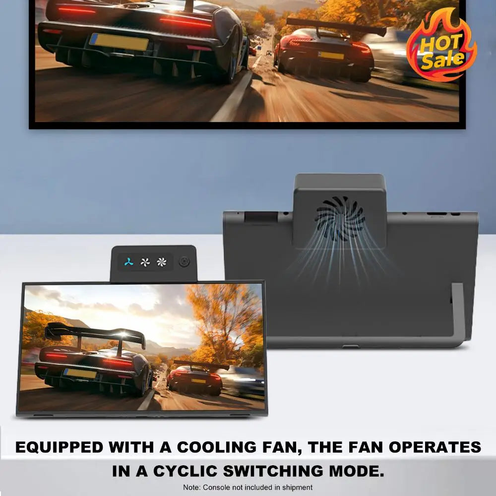 Cooling Fan 3 Adjustable Speeds Console External Cooler Fan Game Console Cooler for Nintendo Switch2 Oasis Select