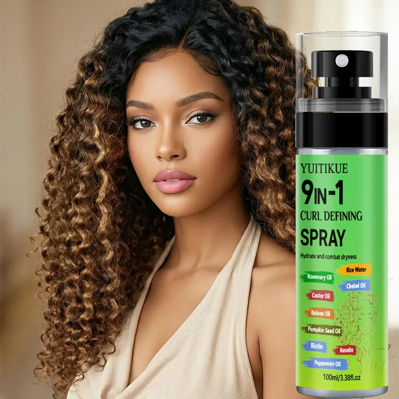 YUITIKUE Anti-Frizz Curl Enhancer Spray – Keratin & Biotin