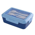1pc Wheat Straw Lunch Box Healthy BPA Free Bento Boxes Microwave Dinnerware Food Storage Container Lunch Box For Kids Oasis Select blue