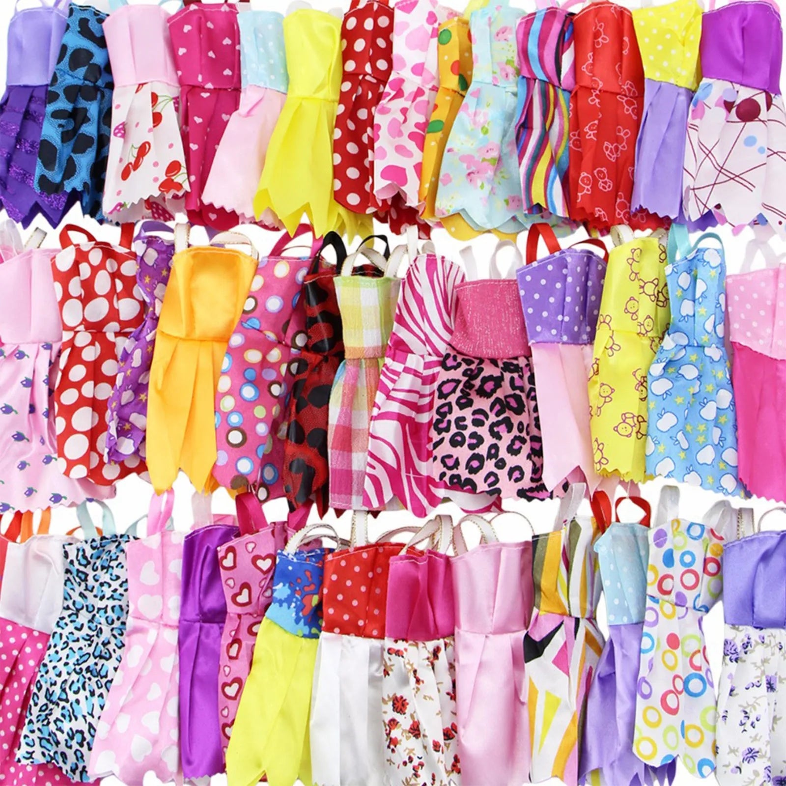 10-Pack Doll Clothes Set – Dresses, Coats & Hats for 12" Dolls Doll Clothing Set Oasis Select