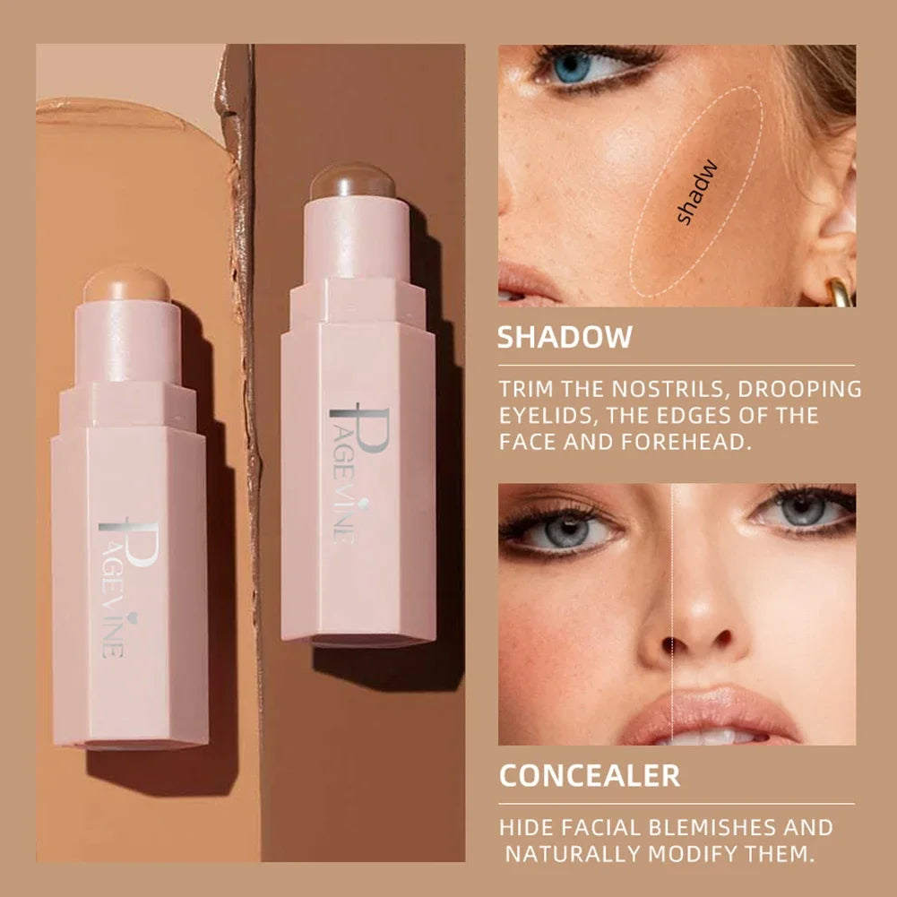 Portable Bronzer Concealer Contouring Stick Makeup Lasting Face Highlighter Makeup Shadow Facial Brighten Cosmetics Oasis Select