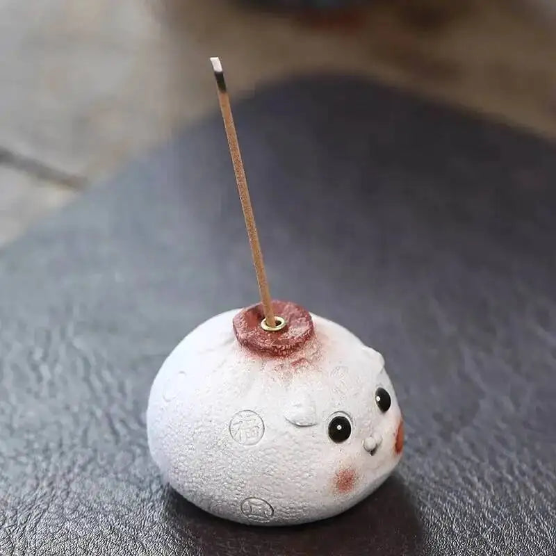 Zisha Tea Pet Little Dragon Wrapped Incense Holder Ornament Pig Tea Tray Tea Plaything Oasis Select Incense Stick