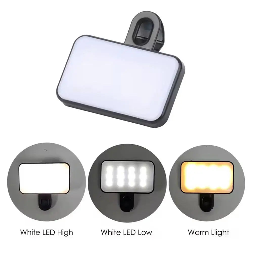 Pocket LED Selfie Light For IPhone IPad Mobile Phone Laptop Clip Flash Fill Video Photo Ringlight Photography Lamp Oasis Select