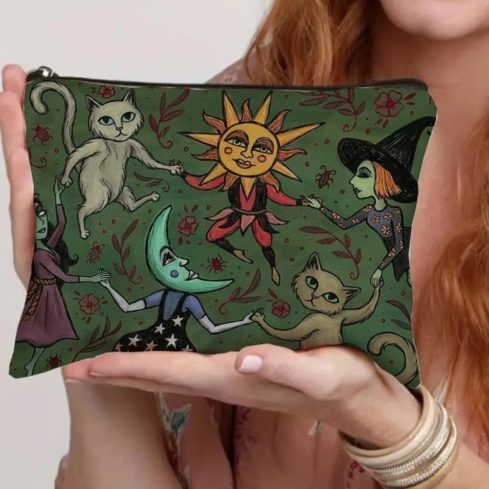 Red Mushroom Makeup Bag – Cute Fabric Cosmetic Pouch & Coin Purse