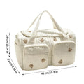 Diaper Bag For Travel Cartoon Bear Diaper Bag With Compartment Spacious Nappy Pouch momma Bag For Travel Camping Home Shopping Oasis Select White