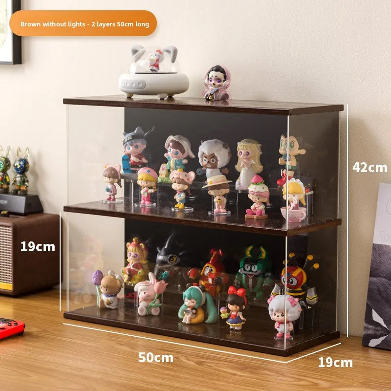Figure building block display cabinet multi-layer stackable dust storage cabinet tide play figure transparent display box Oasis Select Coffee 2-50
