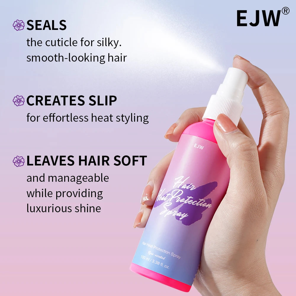 Heat Protectant Spray for Hair - Up to 250 Degree Protection Hydrates Strengthens Hair For All Hair Types + Heated Styling Tools Oasis Select