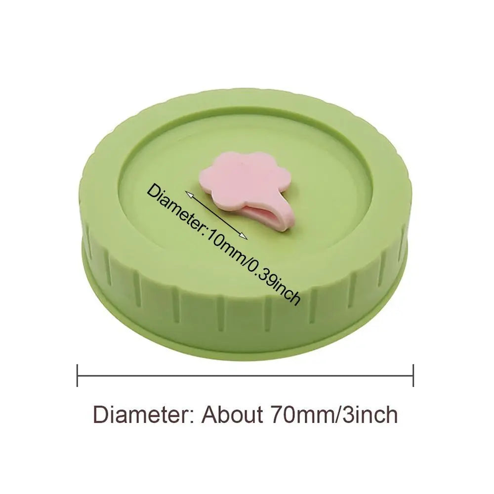 Cute Plastic Mason Jar Lids With Straw Hole Leak-Proof Jar Caps Food Storage Canning Lids Kitchen & Dining Supplies Oasis Select