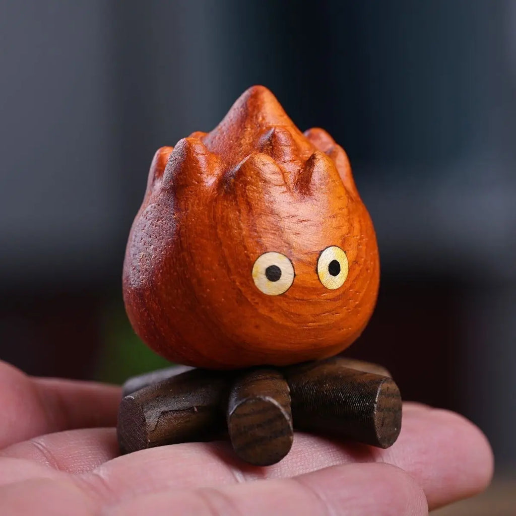 Small Flame Kasifa Wooden Ornaments Hal's Mobile Castle Super Cute Desktop Ornaments Car Interior Ornaments Home Accessories Oasis Select small flame
