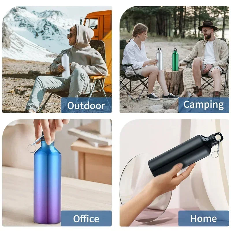 500/750mL Aluminum Outdoor Bike Sports Water Bottle Drinking Kettle Drinking Cup Leakproof Water Jug for Travel Running Camping Oasis Select