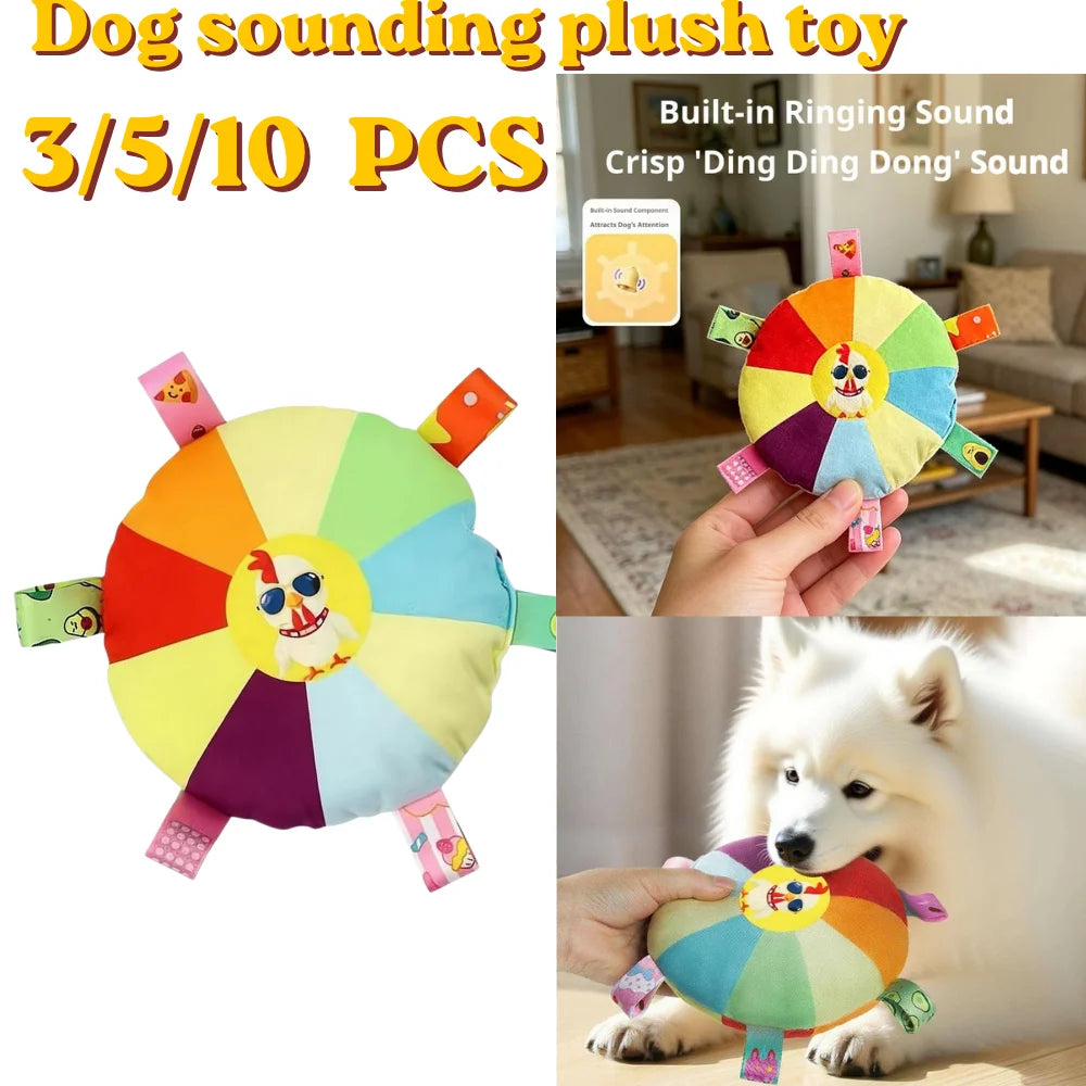 Cartoon Design Dog Plush Sound Toy Wear Resistant Bite Resistant Teddy Chew Toy for Puppy Pet Teeth Grinding Relief Oasis Select
