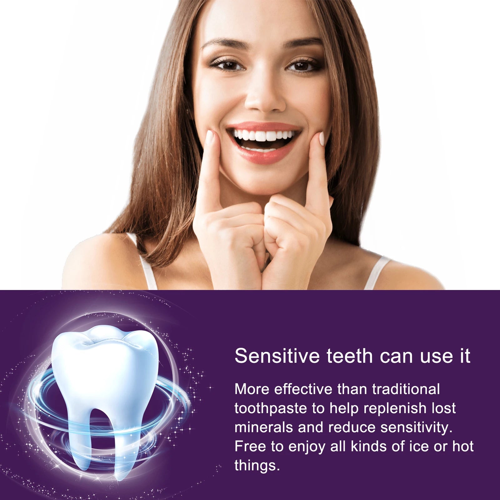 v34 Purple Toothpaste Teeth Whitening & Stain Removal Prevents Yellowing Brightens for Radiant Smiles Breath Oral Oasis Select