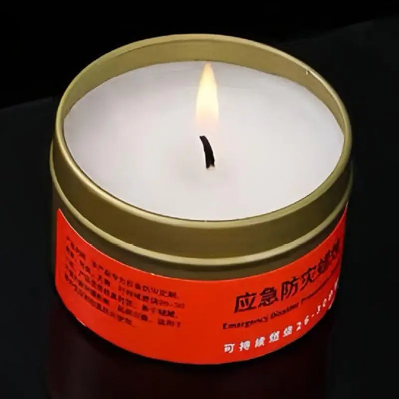 Camping Candles Survival 30 Hour Home Candles Lighting Long Burning Windproof Camping Slow Burn Tea Light Light & Heat Source Oasis Select