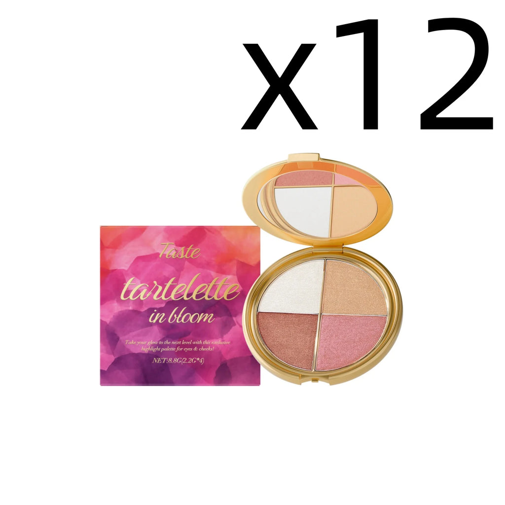 Highlight Powder Blusher Eye Shadow Plate Brighten Eye Area Smoothe Facial Skin Perfect Elegant Natural Look Portable Eye Makeup Oasis Select 8.8g Boxed X 12PCS