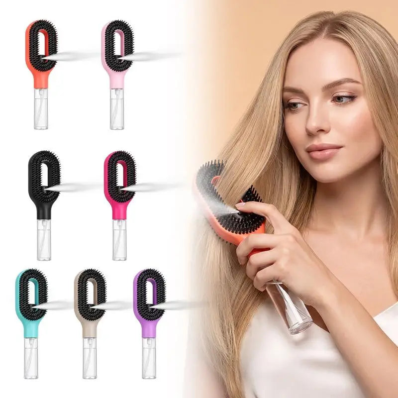 1PC Refillable Liquid Spray Hair Brush, Anti-static Soft Bristle Comb, Hair Styling & Massage Comb for Home Use Oasis Select