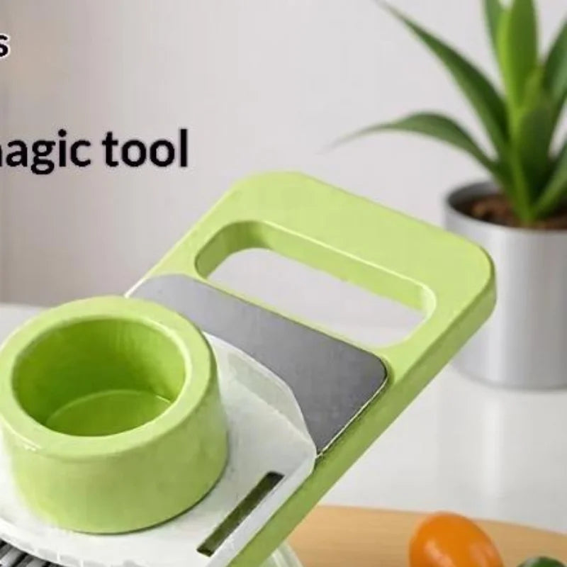 1PCS Vegetable Slicer With Anti Cut Hand Guard Multiple Blades And Storage Box For Home Kitchen Daily Cooking Oasis Select