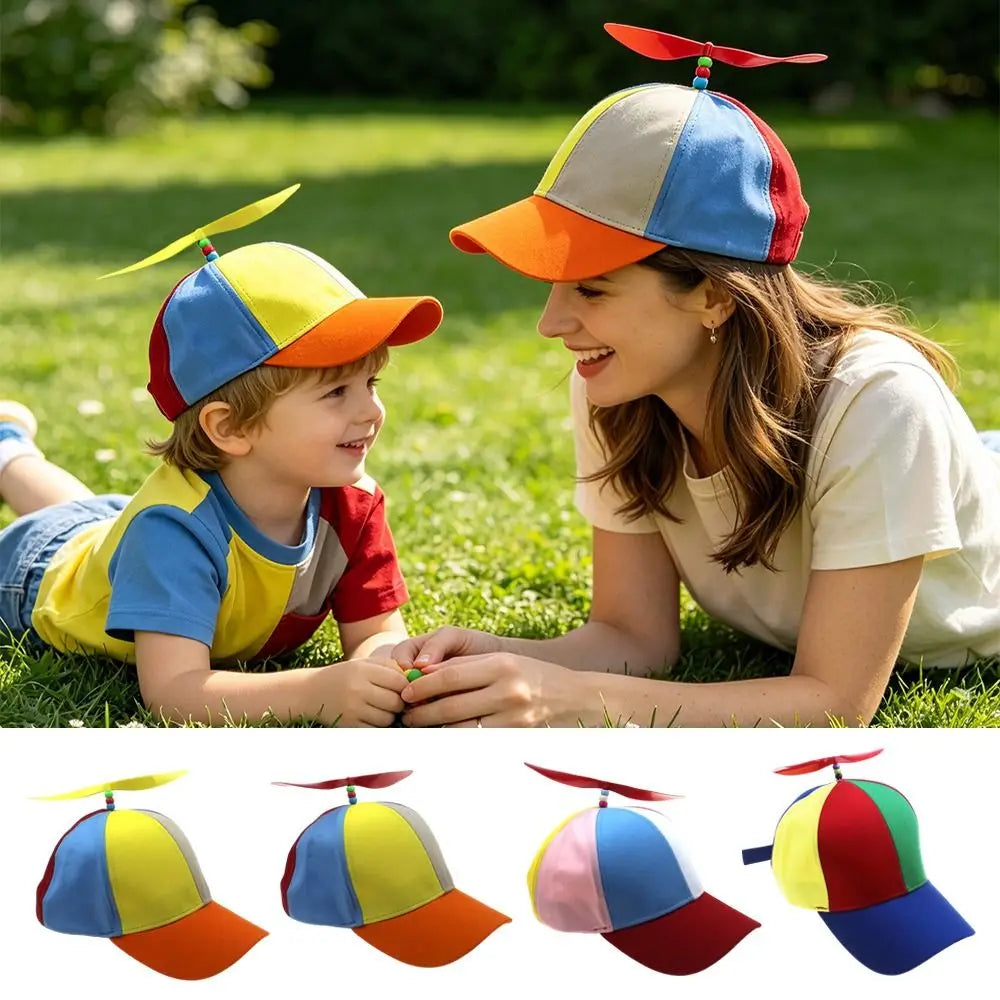 Casual Rainbow Baseball Cap Funny Helicopter Propeller Snapback Hat Bamboo Dragonfly Adventure Dad Hat Boys Girls Oasis Select