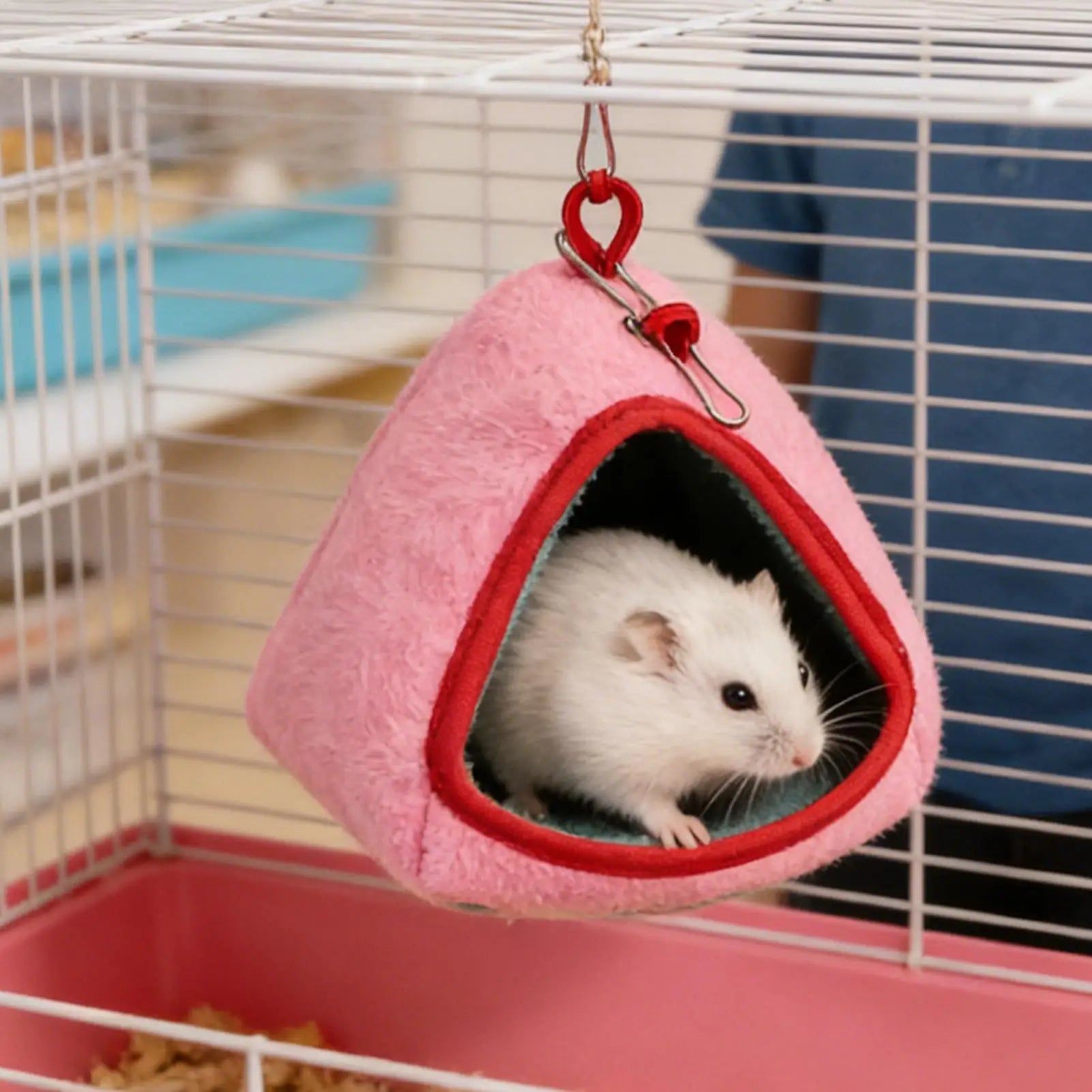 Pet Hammock Hamster Cage Bed Guinea Pig Bed Hamster Warm Bed Winter Pet Toy Hamster Cage House Hanging House Bed Mice Rat Nest Oasis Select
