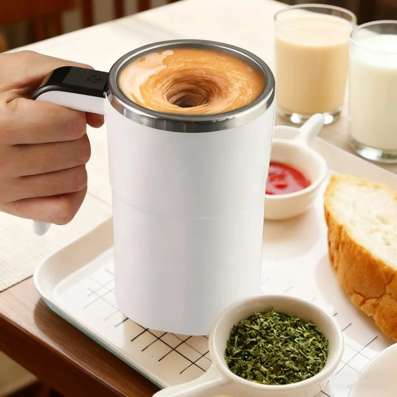 Electric Coffee Mug with LED Temperature Display - One-Touch Operation, Suitable for Mixing Coffee, Milk, Tea, Blended Drinks Oasis Select