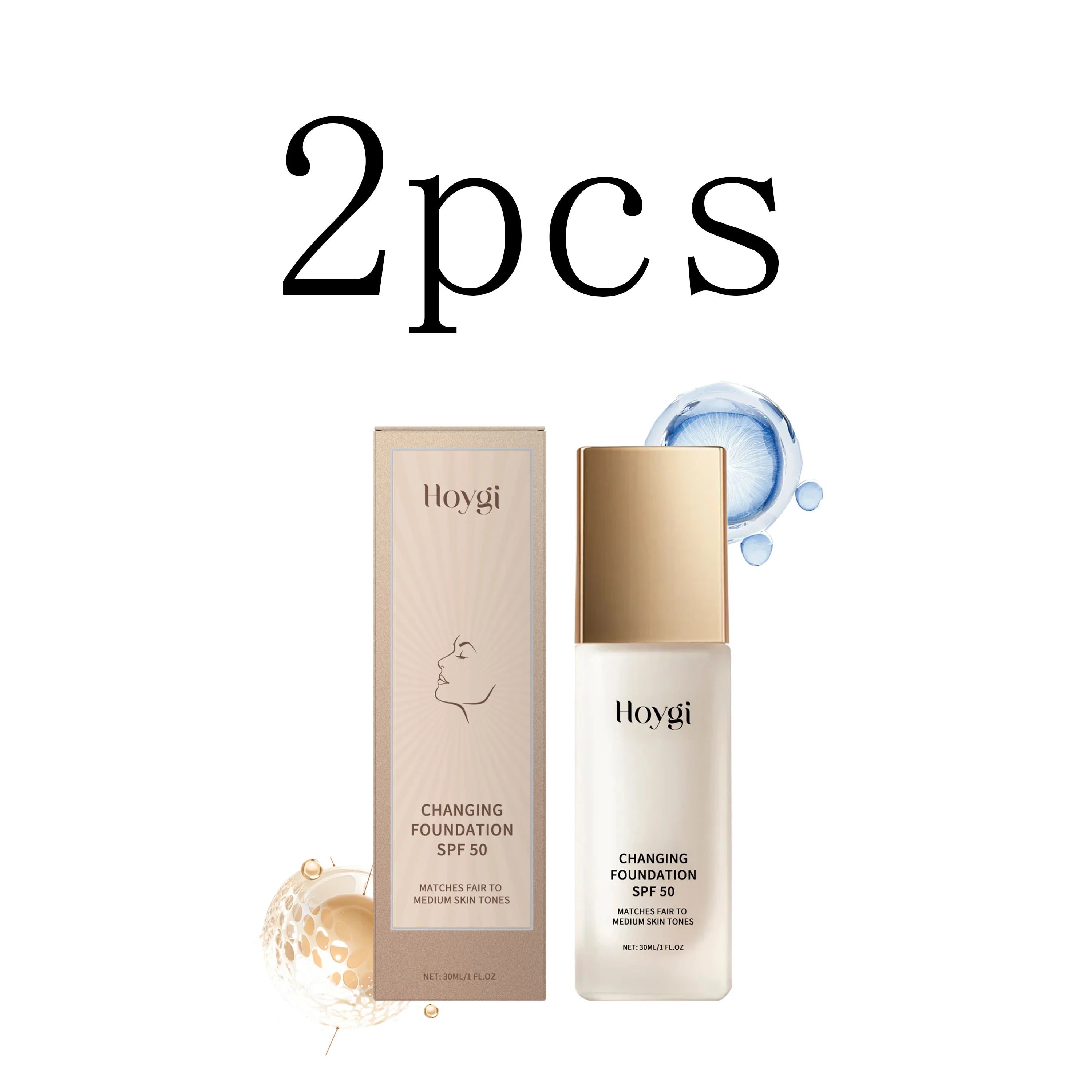 Lightweight Matte Concealer Foundation Liquid – Moisturizing & Bright Liquid Foundation Oasis Select 2pcs