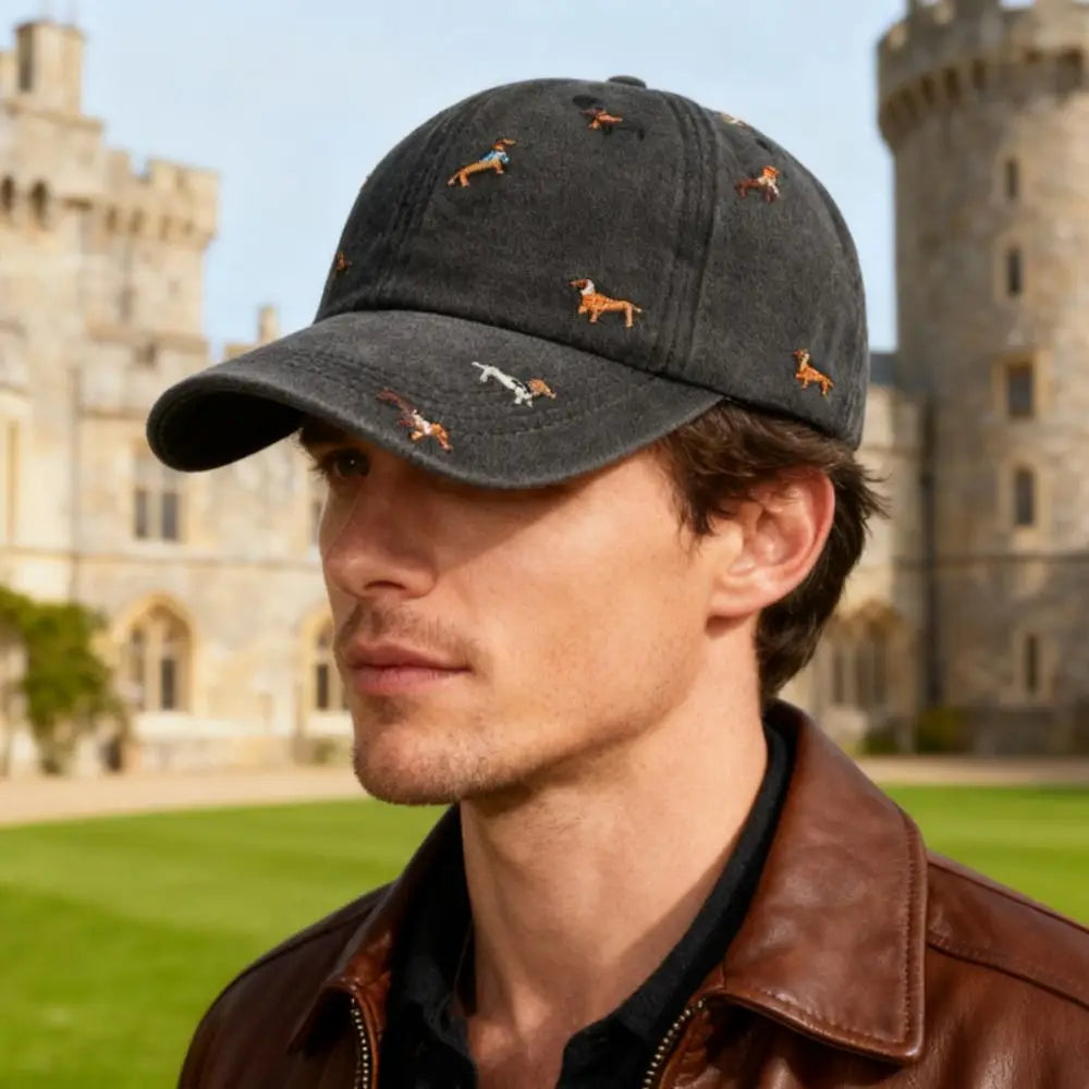 Fashion Embroidery Puppy Baseball Cap UV Protection Versatile Sun Hat Breathable Bonnet for Spring Summer Oasis Select