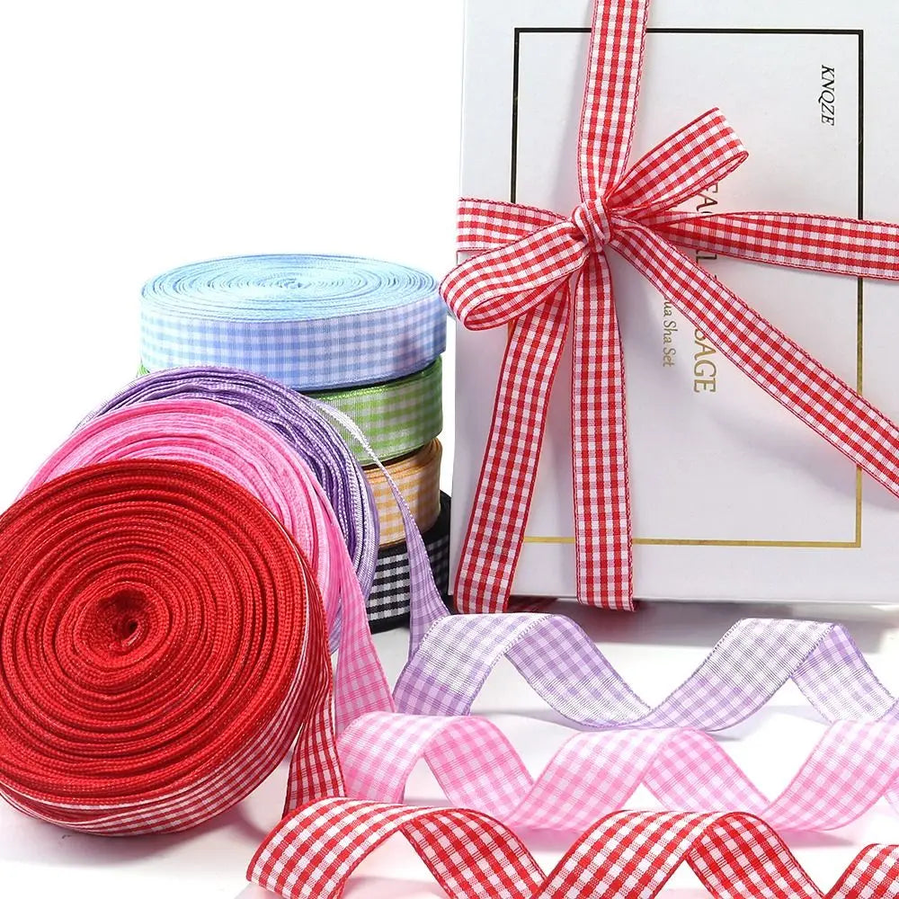 50 Yard Plaid Satin Ribbon Roll 2CM – Gift Wrapping & Weddings