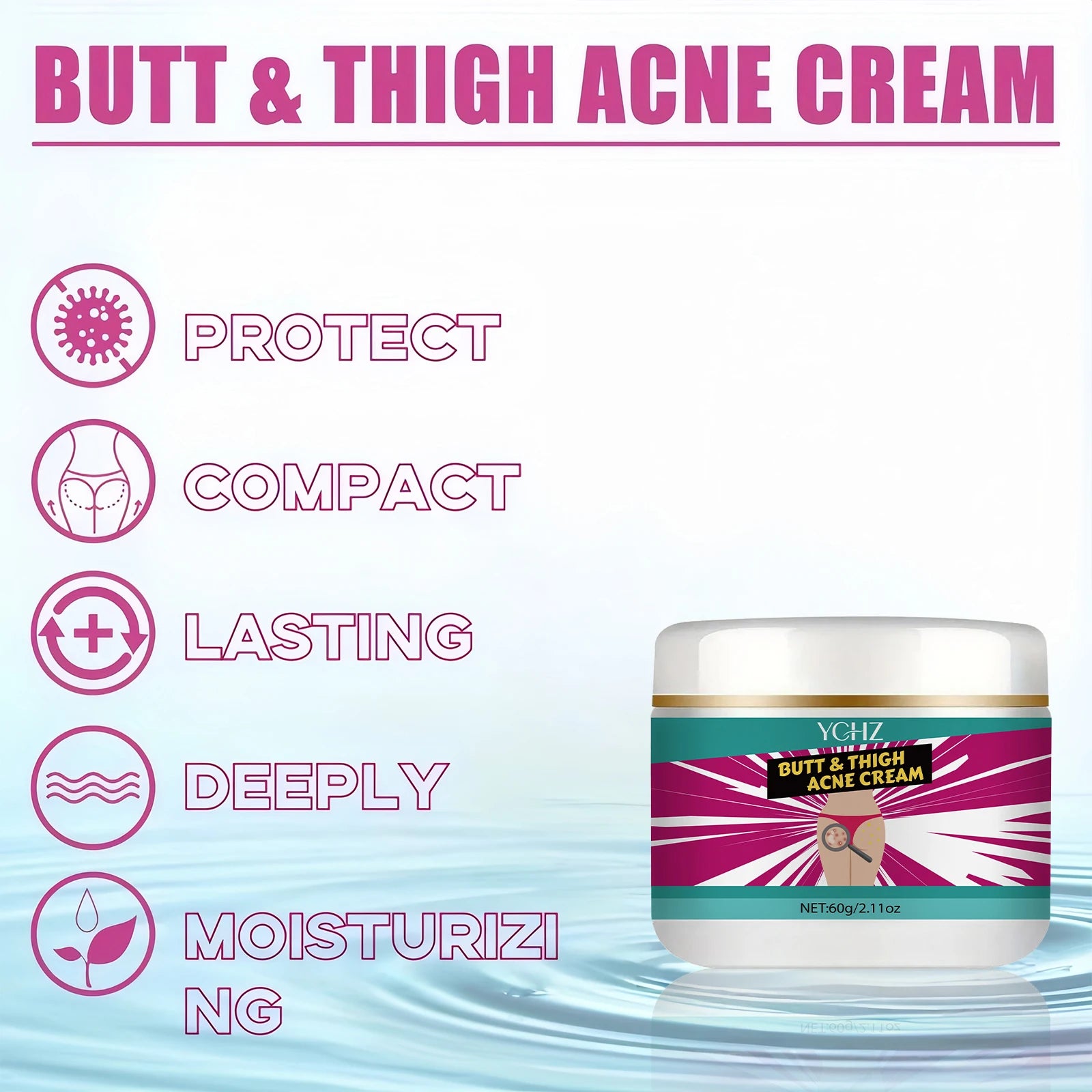 YCHZ Firming Butt Lifting Cream – Collagen & Niacinamide 60g