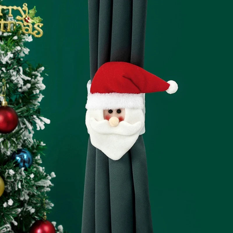 Christmas Curtain Clasps – Santa, Snowman, Penguin & Elk Xmas