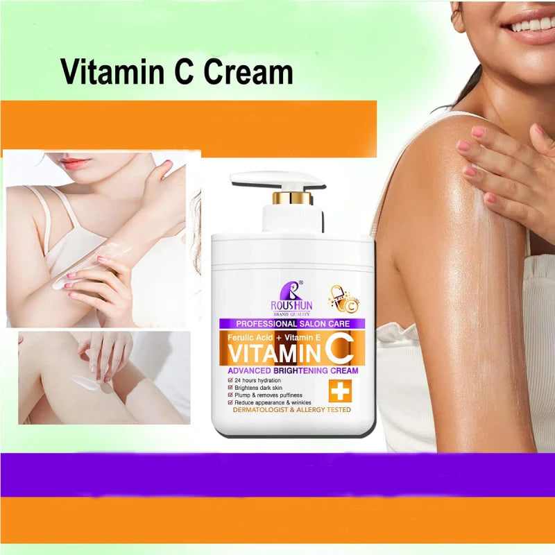 ROUSHUN 1000ml Family Body Cream – Moisturizing, Non-Greasy