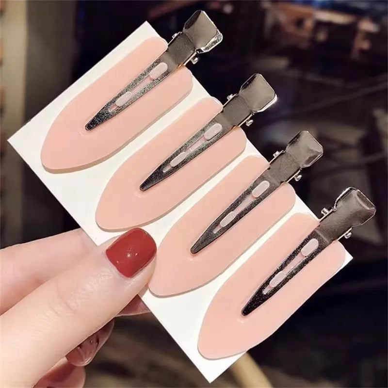 4/8/12pcs No Bend Seamless Hair Clips Side Bangs Barrette Makeup Washing Face Accessories Women Girls Styling Hairpins Oasis Select pink-4pcs