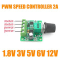 DC 1.8V 3V 5V 6V 12V PWM Motor Speed Controller Adjustable Speed DC Motor Driver Home Improvement Durable Oasis Select Default Title