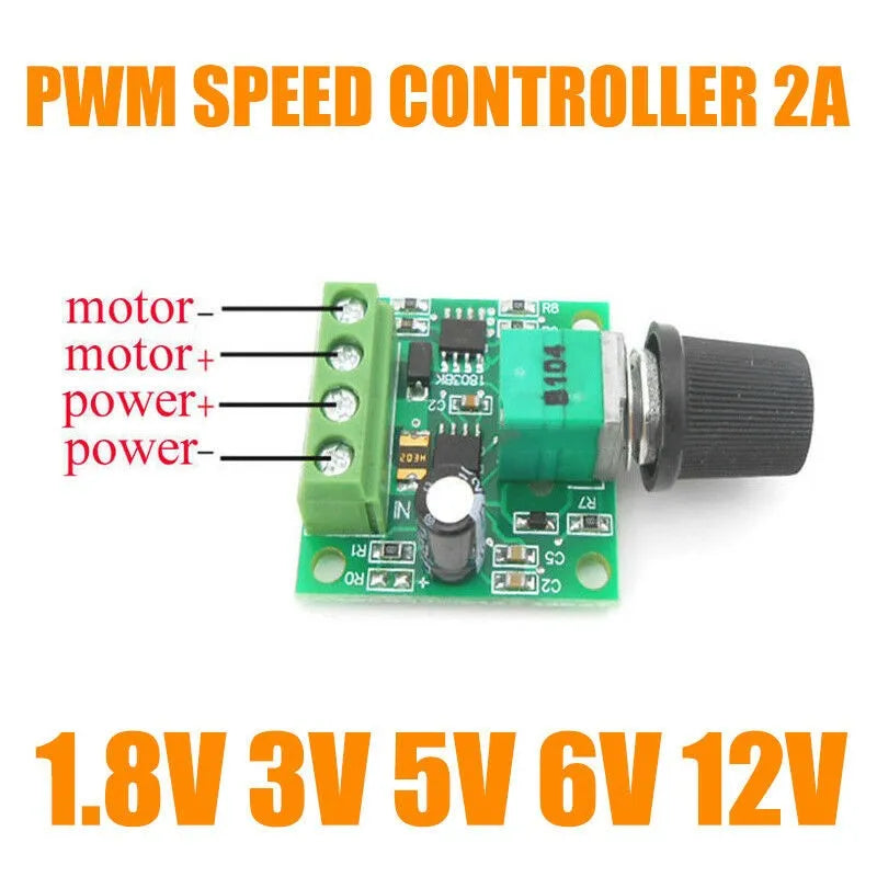 DC 1.8V 3V 5V 6V 12V PWM Motor Speed Controller Adjustable Speed DC Motor Driver Home Improvement Durable Oasis Select Default Title