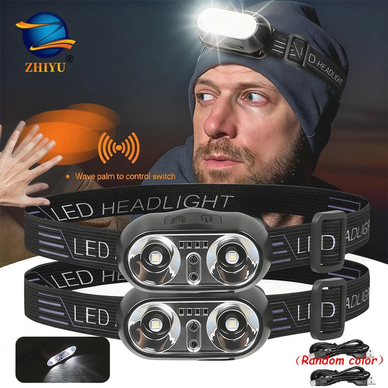 ZHIYU Smart Sensor LED Headlamp | USB-C Rechargeable IPX5
