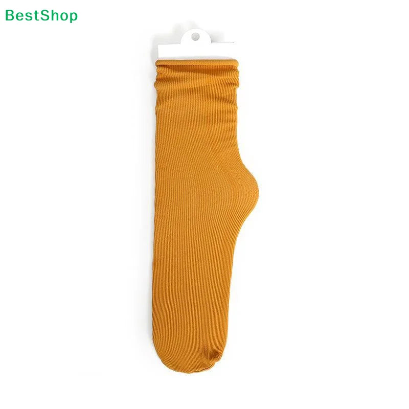 Women's Colorful Cotton Slouch Socks – Breathable Summer Crew