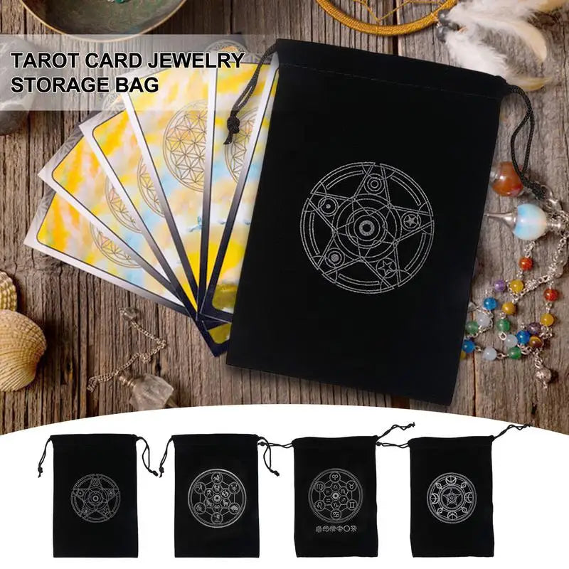 Tarot Card Holder Pouch Tarot Card Storage Special Bag Mysterious Black Magic Themed Tarot Card Holder Tarot Card Bags Gift Bag Oasis Select