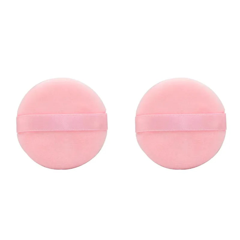 1/2/3/4pcs Soft Velvet Makeup Sponge Loose Powder Cosmetic Puff Double-sided Face Makeup Sponge Concealer Wet Dry Makeup Tools Oasis Select 2pcs-pink