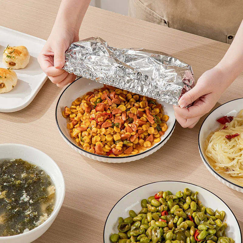 Disposable Food Warming Cover Aluminum Foil Insulation Sleeve for Plates Bowls Heat Preservation Table Mat Kitchen Freshness Oasis Select
