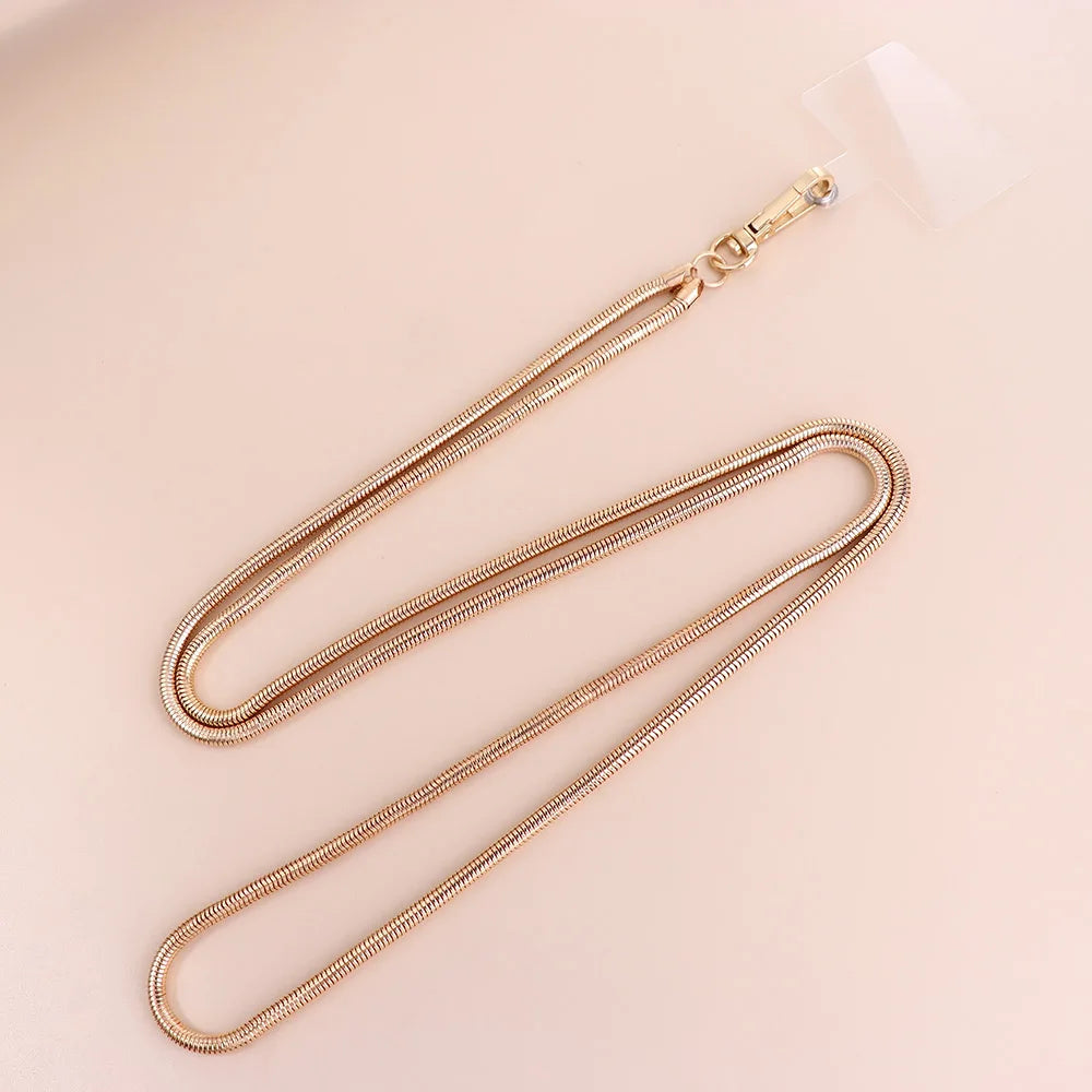 Long Phone Straps Anti-lost Lanyard Mobile Phone Accessories Crossbody Chain Metal for Women Phone Case Hanging Cord Oasis Select 4.2mm gold