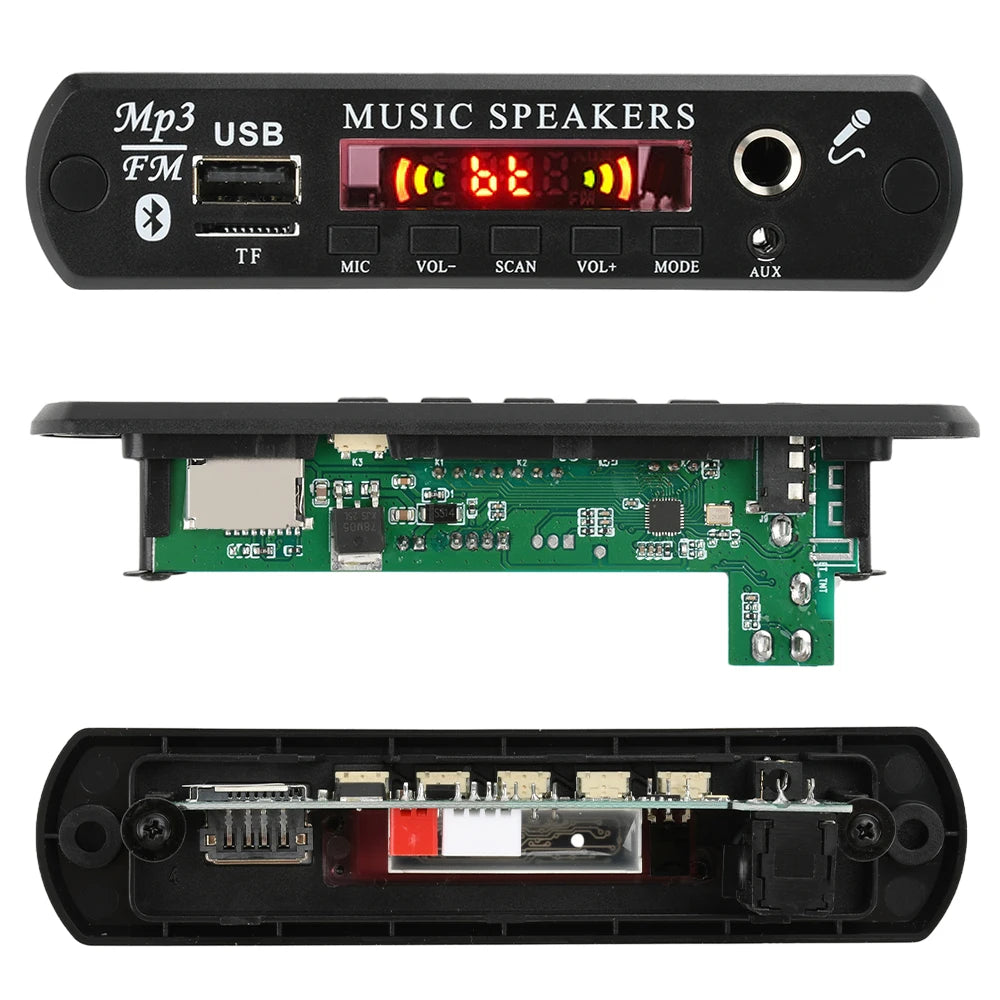 DC 12V Bluetooth 5.0 MP3/WMA/WAV/FLAC/APE Audio Decoder Board With Remote Control Without Amplifier For Car Music Player Oasis Select