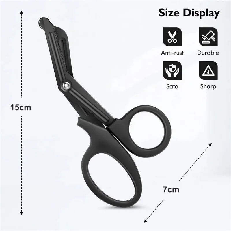 1PC Stainless Steel 15cm Multifunctional Gauze Scissors Bandages Canvas Scissor Portable Accessories Small Scissors for Home Use Oasis Select