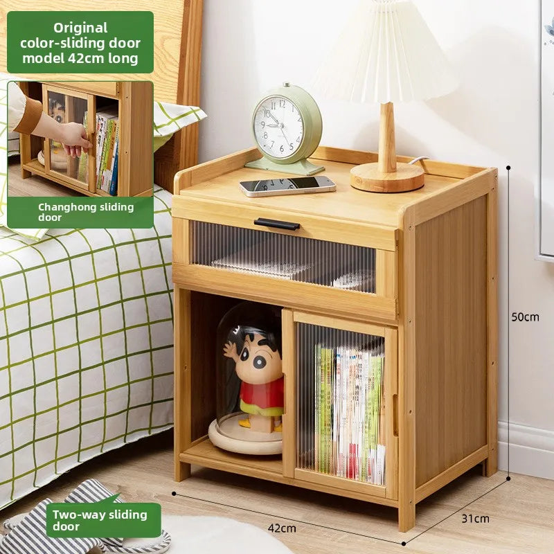 Bedroom bedside table drawer storage cabinet household living room snack locker storage box simple bedside locker Oasis Select Changhong primary