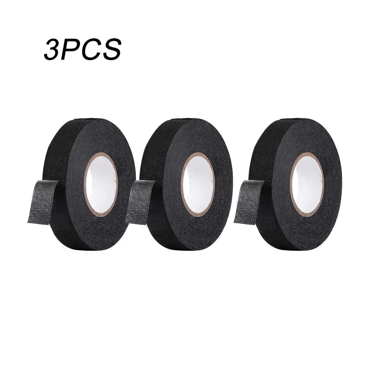 Electrical Insulating Tape Heat Resistant Harness Tape 9/15/50MM Car Cable Harness Wiring Loom Protection Waterproof Tape Oasis Select 3PCS 15mm 10M