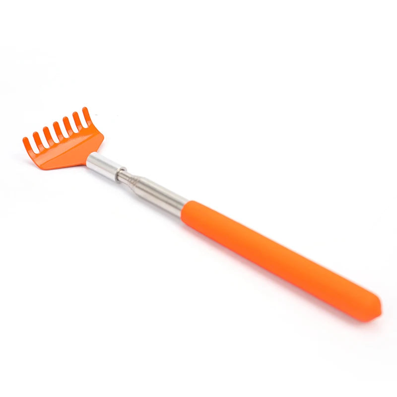 Extendable Portable Telescoping Metal Back Scratchers Hand Massager With Handles For Thanksgiving Birthday Christmas Gifts Oasis Select Orange